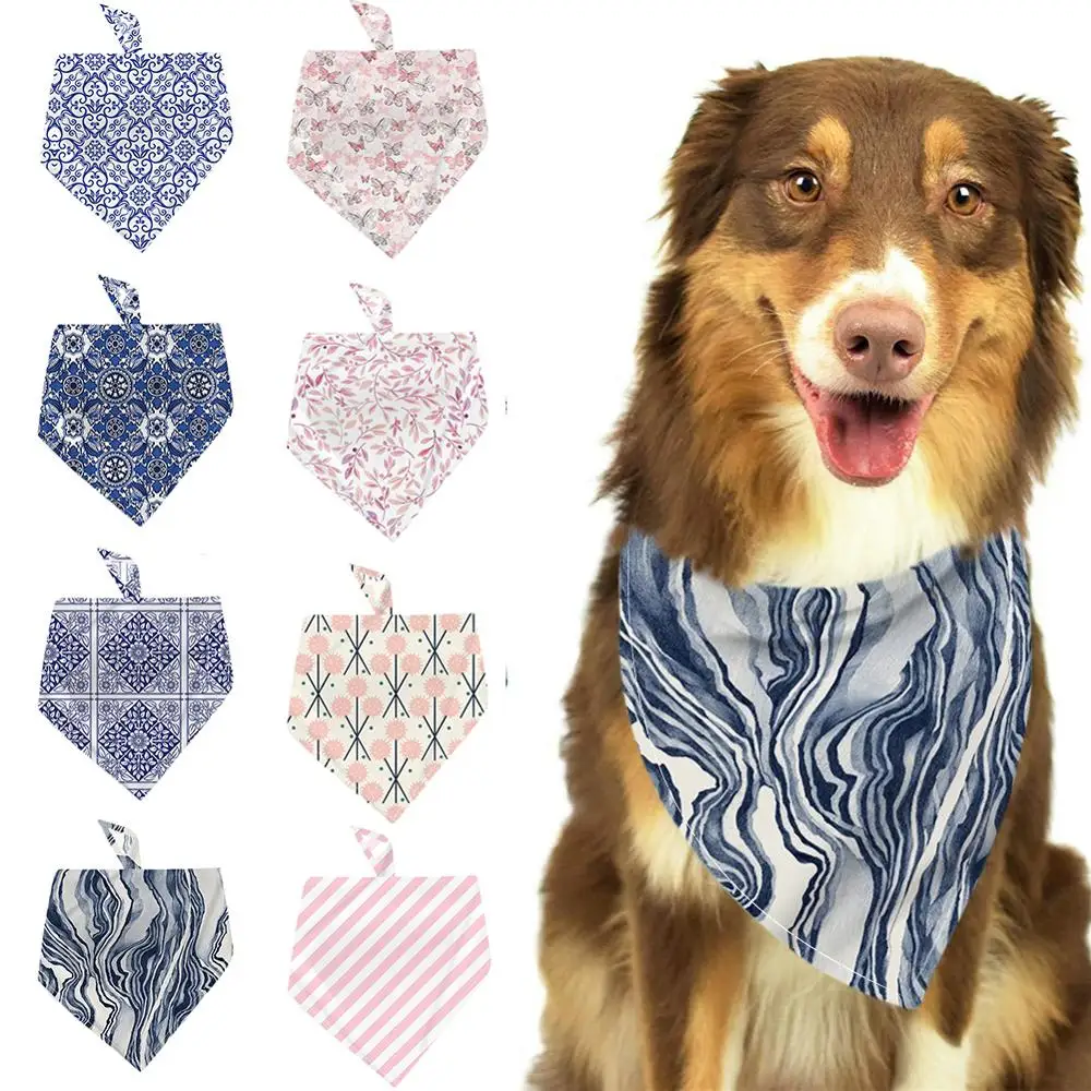 Шейный платок для собак треугольный шарф слюнявчик Регулируемый ошейник