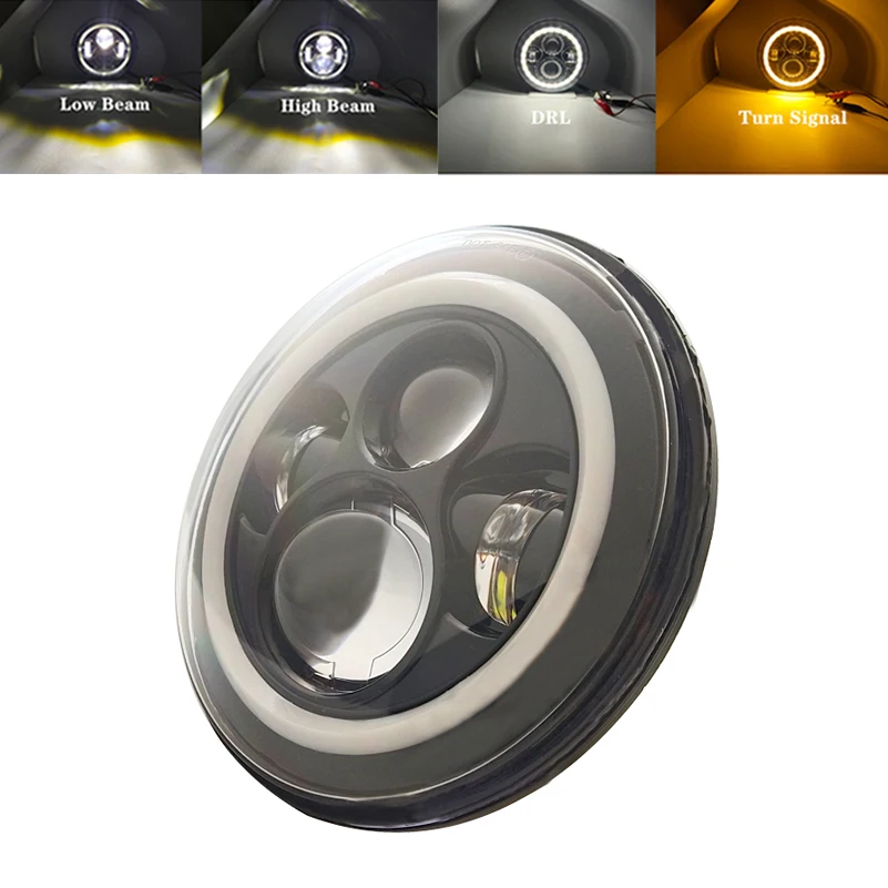 Универсальная светодиодная передняя фара 7 дюймов для автомобиля и мотоцикла