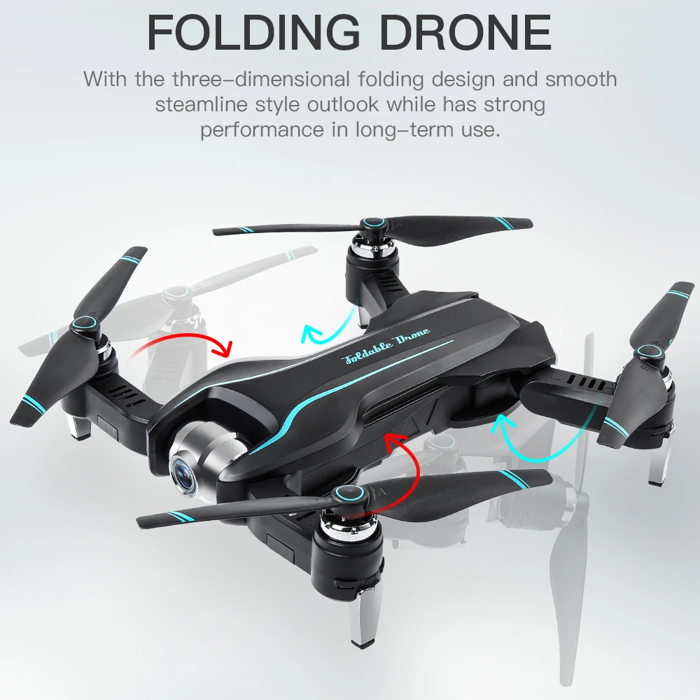 S17 RC Drone with Camera 1080P Quadcopter Trajectory Flight Palm Control MV Production Optical Flow 3 Batteries | Игрушки и хобби