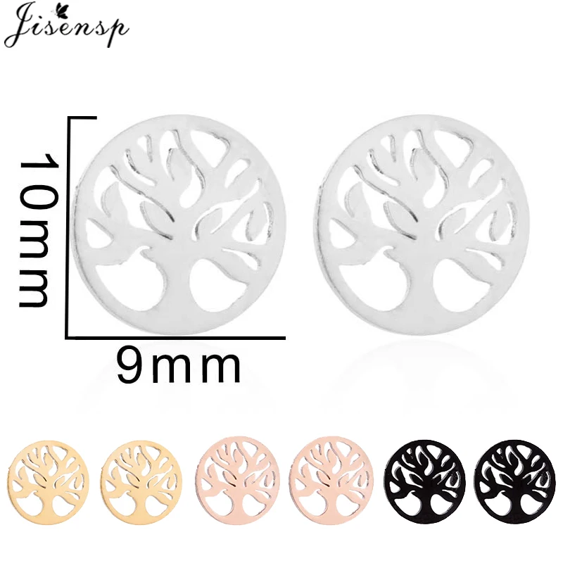 Серьги-гвоздики Jisensp из нержавеющей стали для женщин и детей небольшие украшения