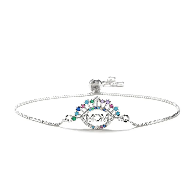 2020 Новый Модный Золотой/Серебряный Цвет Мама браслеты с подвесками для женщин