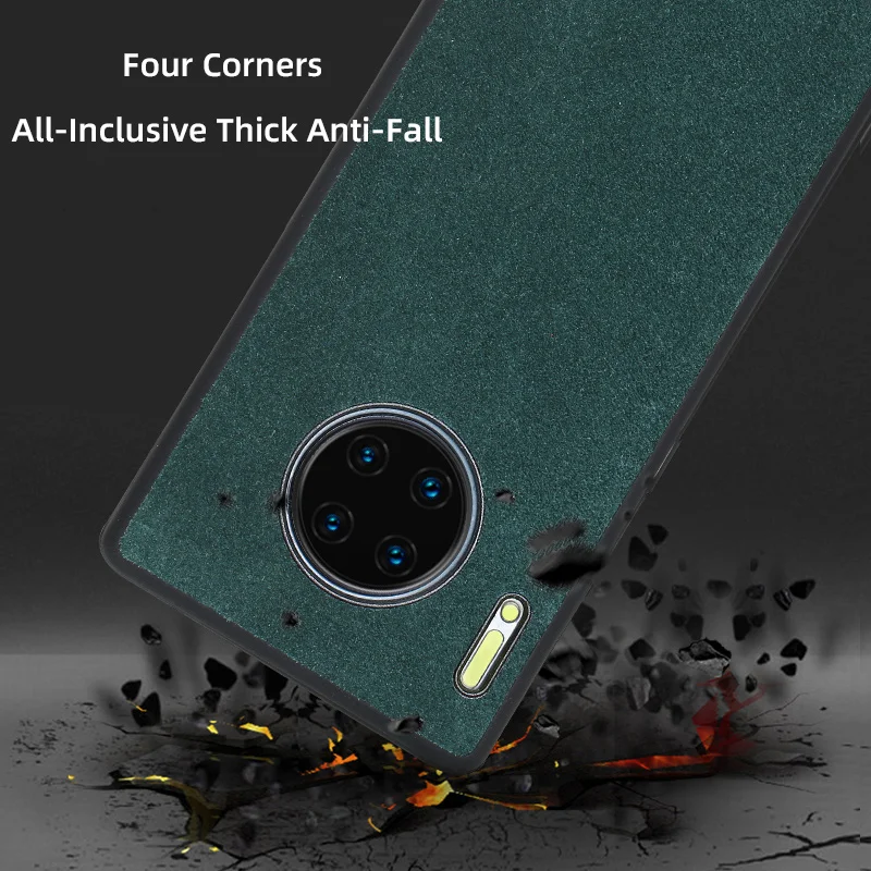 Чехол для телефона из натуральной коровьей замши Huawei Mate 30 20 P20 P30 Lite P40 Pro Y7 Y6 2019 Honor 10