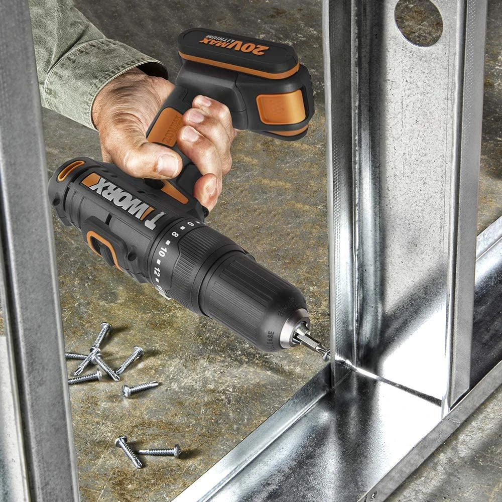 Worx 20V аккумуляторная ударная дрель шуруповерт WX371.1 электродрель отвертки