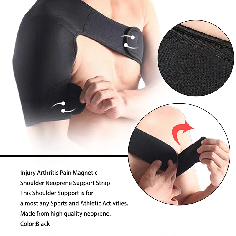 

New Adjustable Left/Right Shoulder Support Bandage Protector Brace Joint Pain Injury Shoulder Strap Drop Shipping