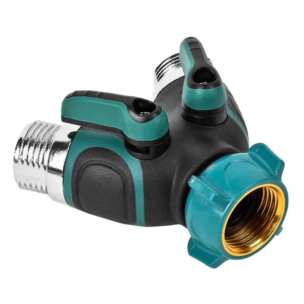 Разветвитель для садового шланга 2 сторонний Y образный адаптер с 3 резиновыми