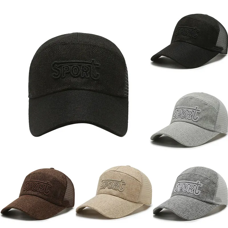 Бейсболка унисекс с дышащей сеткой однотонная Кепка от солнца надписью для