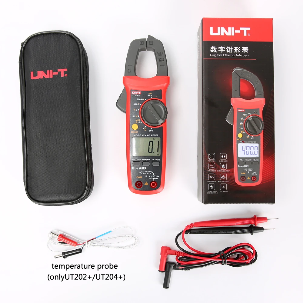 UNI T UT201 + / UT202 UT203 /UT204 цифровой зажим для амперметра Измеритель постоянного тока