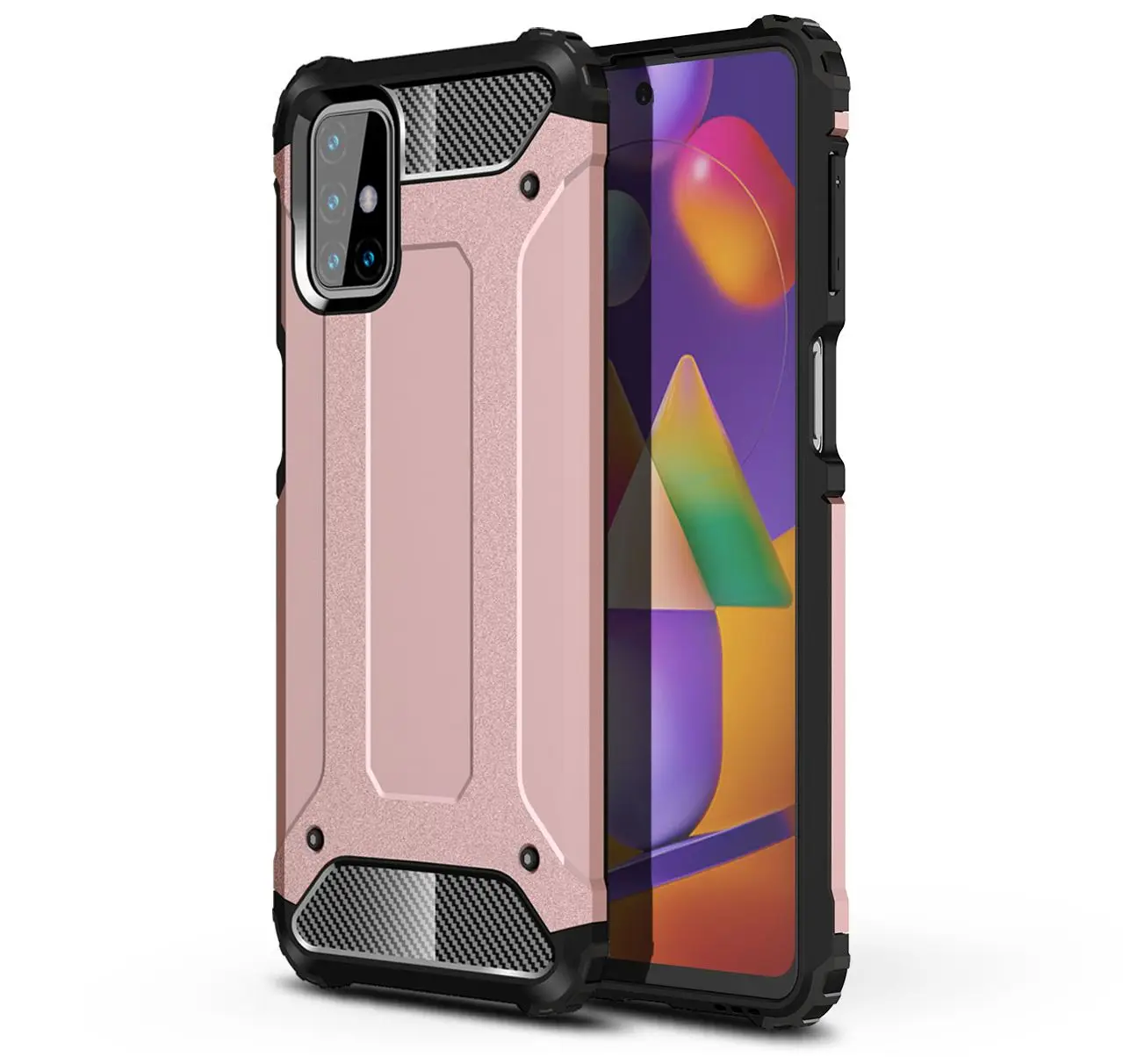 

Shockproof Armor Phone Case For Samsung Galaxy M01 A01 CORE M31S M21S M60S M80S M40S M30S M02S PC Anti-Fall Protector Back Cover