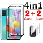 Защитное стекло 4 в 1 для Samsung Galaxy A51, M51, Samsung A5, M5, A 5, 1, 51, закаленное a52s m52 5G a53 5g 2022 52 s 52s 53 samsunga53