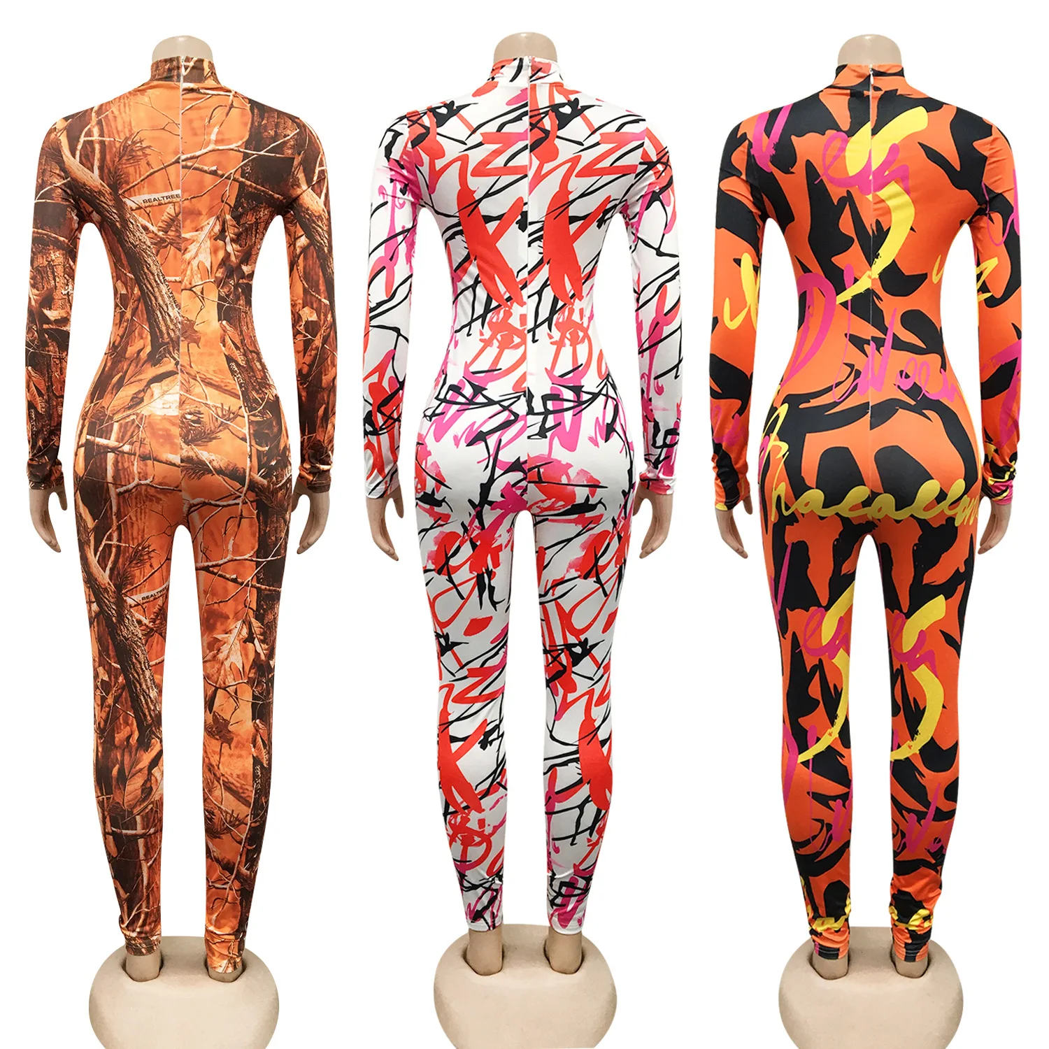 

Sexy Club Outfits for Women Clubwear 2020 Print One Piece Jumpsuit Enterizos Para Mujer Monos Mujer Womens Jumpsuits and Rompers
