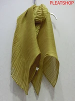 miyake fold female 2022 thin literary long shawl dual use solid wild scarf japanese tide travel scarf foulard cheveux desigual