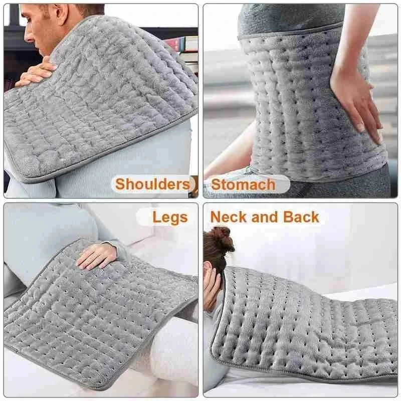 

Sinocare 6 Temperature Levels Electric Heating Pad Timer For Shoulder Neck Back Spine Leg Pain Relief Winter Warmer