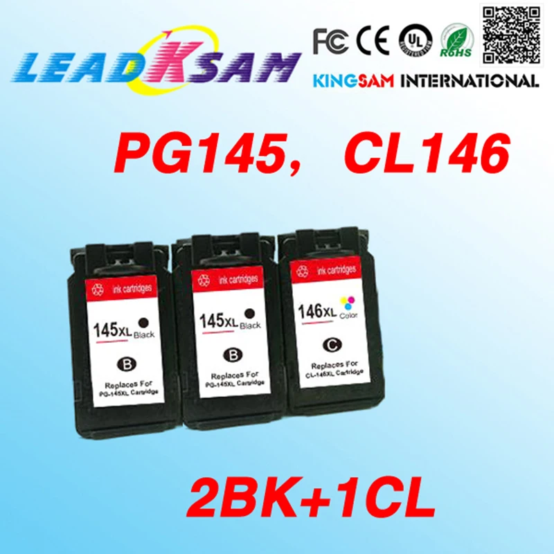 2BK+ 1 цветные картриджи, совместимые с Canon PG145 CL146 PG-145 CL-146 PIXMA MG2410 MG2510 принтер