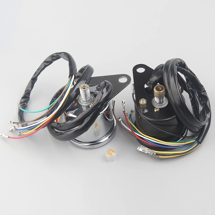 Мотоцикл спидометр кафе гонщик модифицированный Тахометр топлива Gauge12V