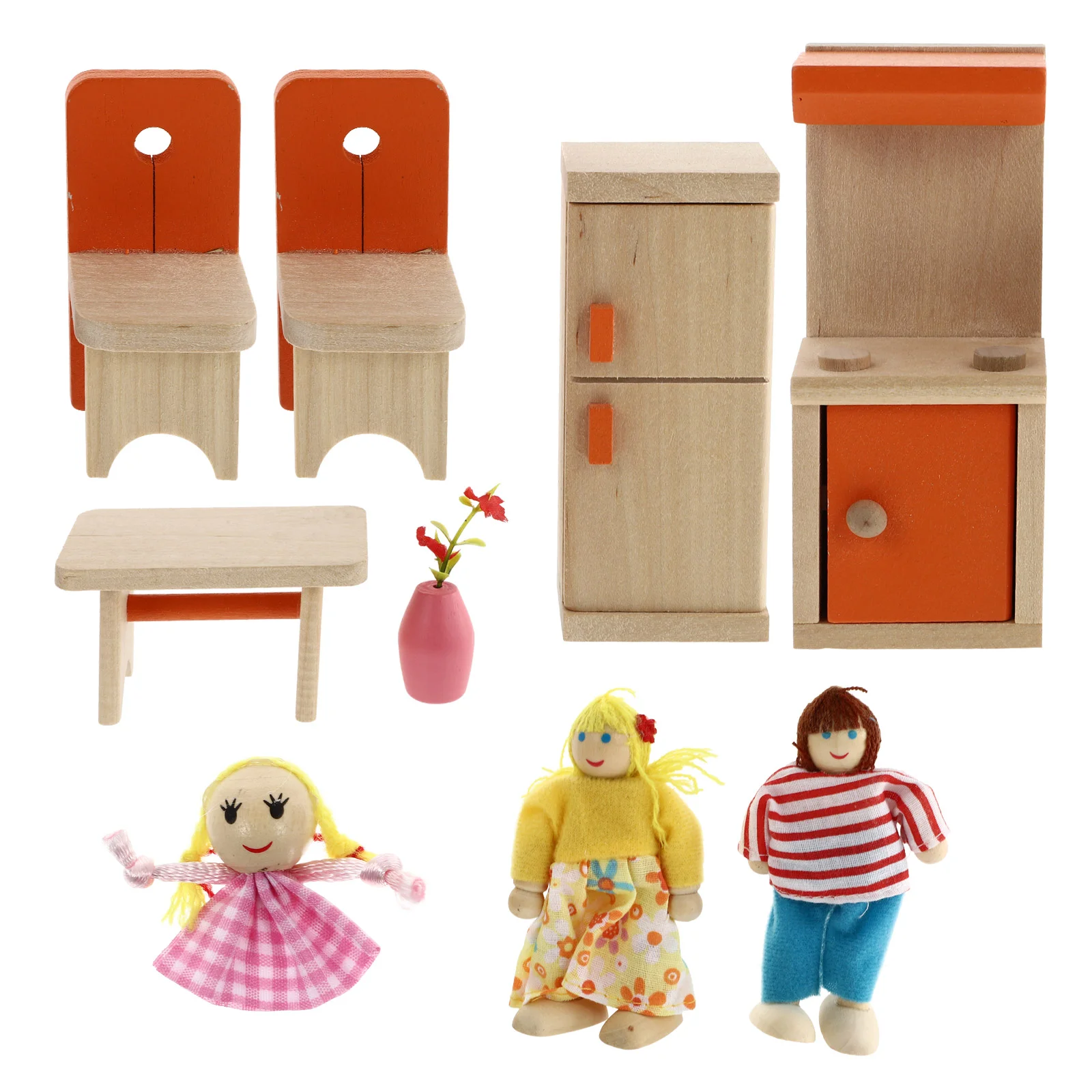 

1 Set of Wooden Emulation Furniture Mini Fake Furniture Model Plaything