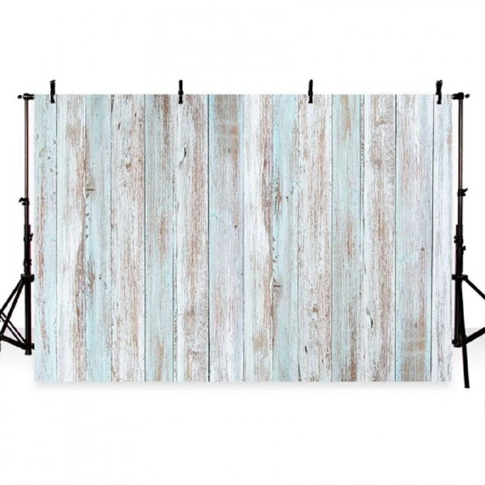 Реквизит для фотостудии Nitree задний фон ретро синий серый полосатый деревянный