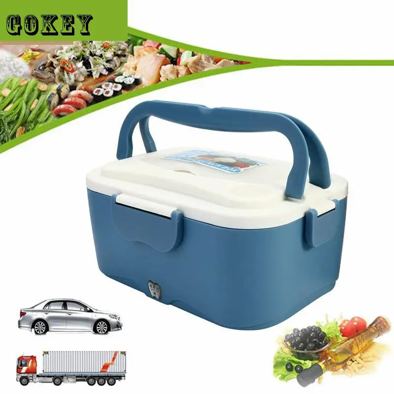 Electric Lunch Box Portable 1.5-l Lunch Box 12v Car 24v Truck Electric Food Heating Container Hot Rice Cooker Travel Meal Heater