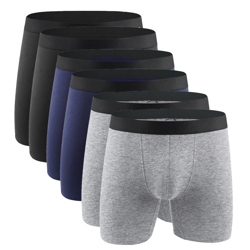 

Cotton Men's Panties Underwear Boxer Shorts Long Leg Comfort Men Underpants Male Hombre Boxer Marca European Size Plus S-XXL