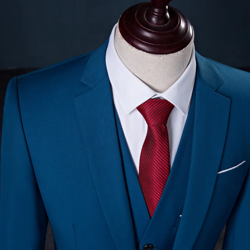 

Gentlemen Suit 2019 Men Notch Lapel Business Formal Dress Suits For Men Fashion Terno Masculino Plus Size Suit S-4XL 5XL 910