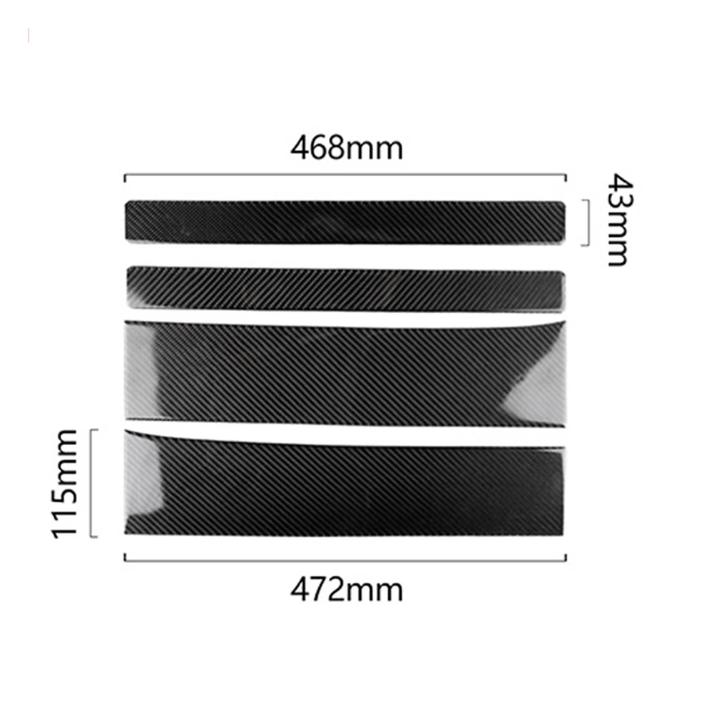 

4Pcs Carbon Fiber Auto Car Door Sill Protection Sticker Strip for Tesla Model X Car Door Sill Sticker