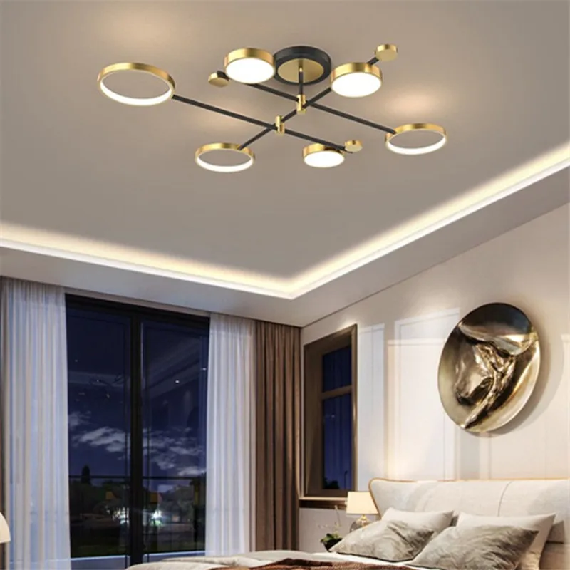 Дешево Люстра Artpad потолочная черная, 4/6/8, с пультом дистанционного управления