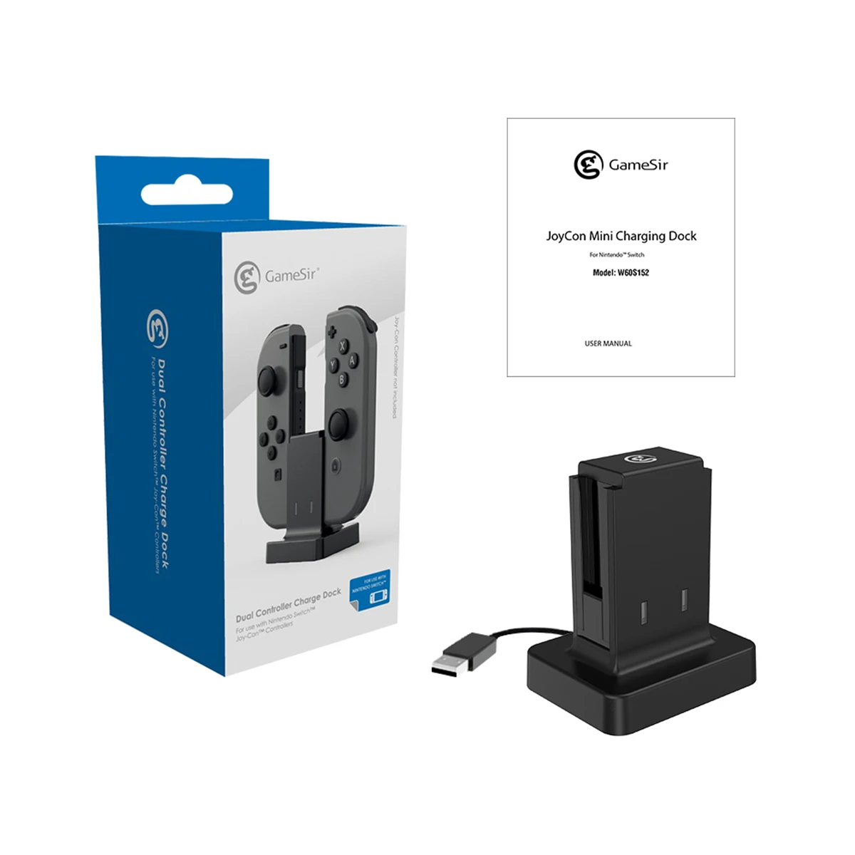 Док станция для зарядки GameSir Dual Joy Con контроллера Nintendo Switch ENW60S152|Геймпады| |