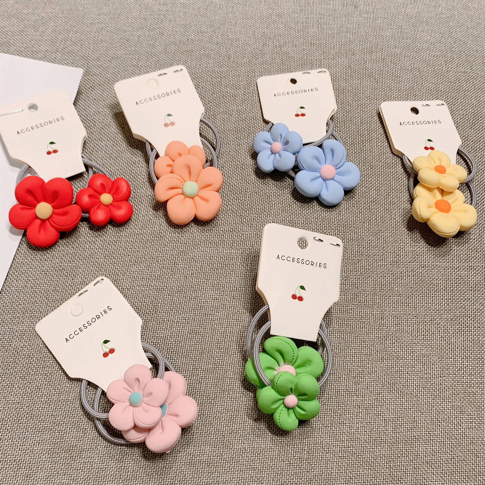 10 шт. разноцветные резинки для волос девочек эластичная резинка с матовым