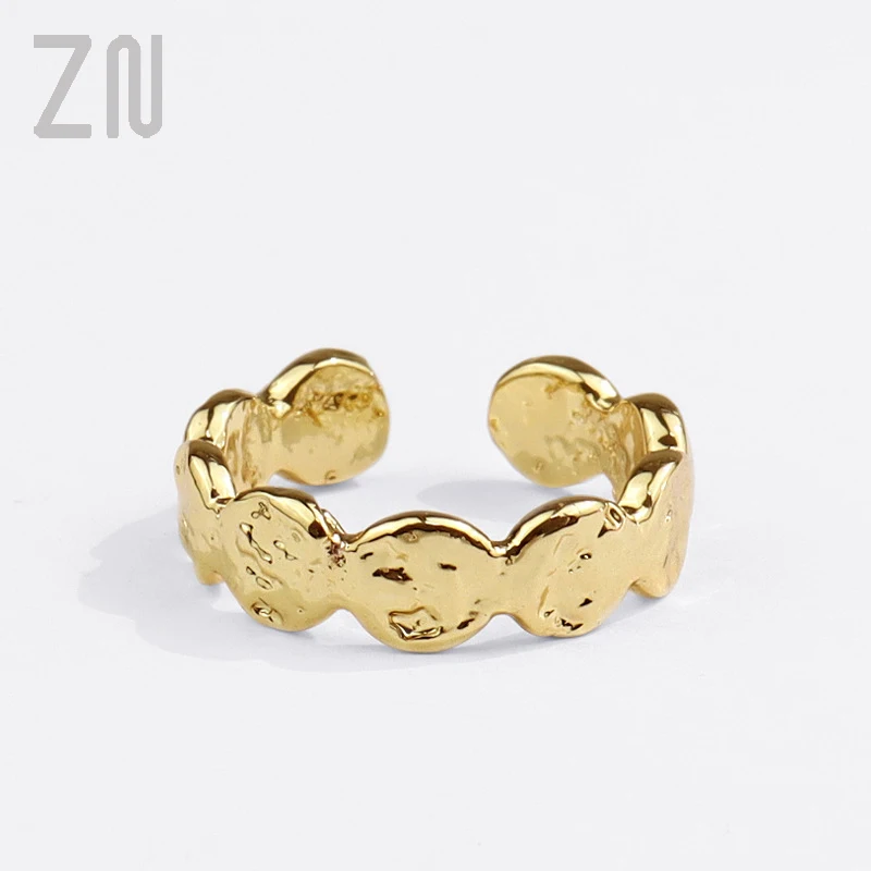 

ZN Europe and America Personality Adjustable Ladies Ring Trendy Creative Design Wavy Finger Rings for Women Fashion Jewelry Gift