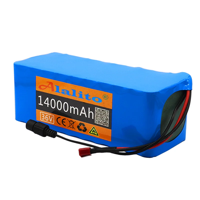 Alalito 10S4P 36V 14000 мА/ч, 500 Вт высокой мощности Мощность Ёмкость 42В 14AH 18650 Литий Батарея Электрический мотоцикл велосипед Скутер с BMS