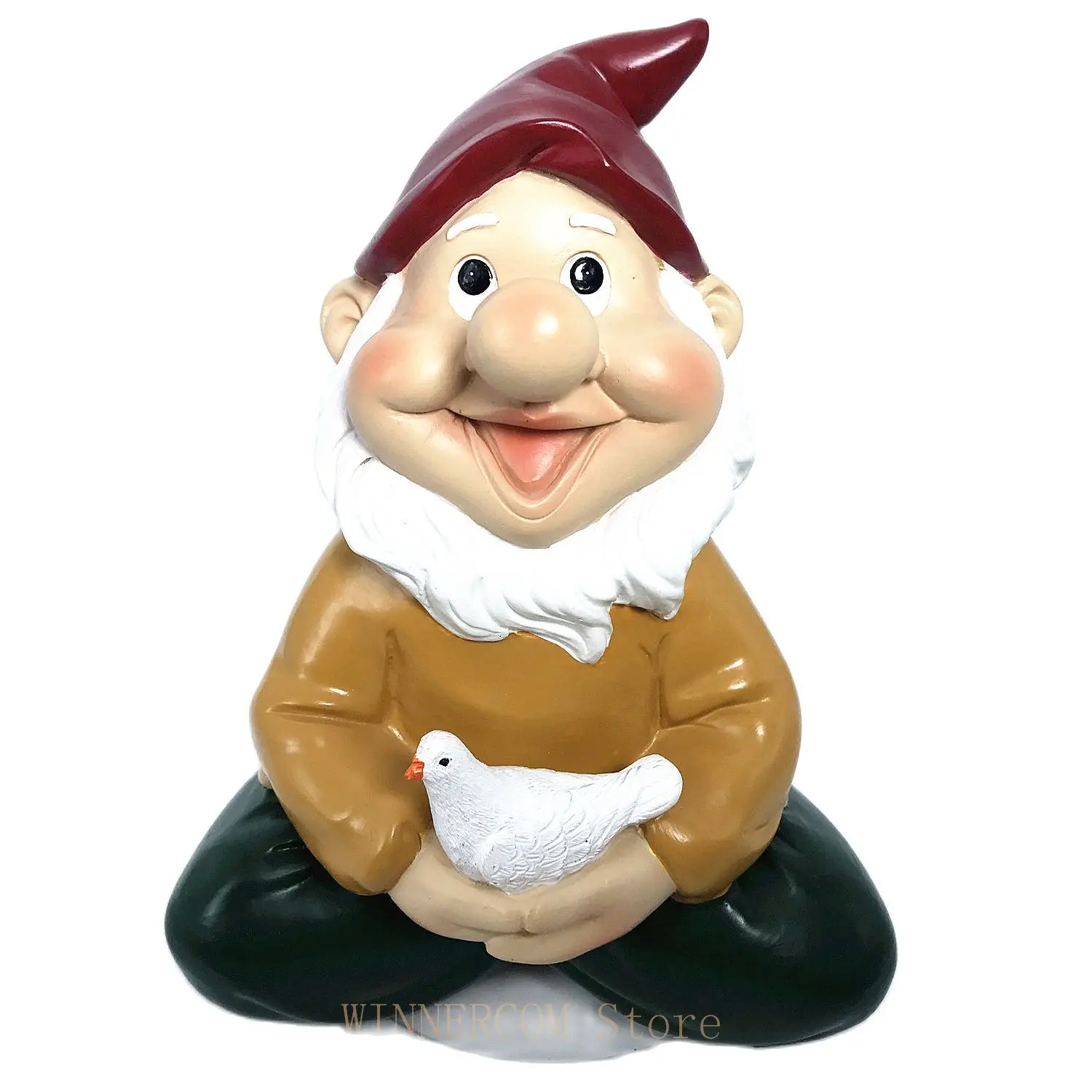 

Resin Naughty Pigeon Old Man Dwarf Statues Garden Gnome Garden Decoration Ornament Sculpture For Home Office Craft Statue