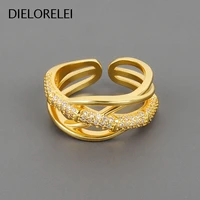 dielorelei 925 sterling silver adjustable ring open ring prevent allergy minimalist temperament women simple jewelry girls