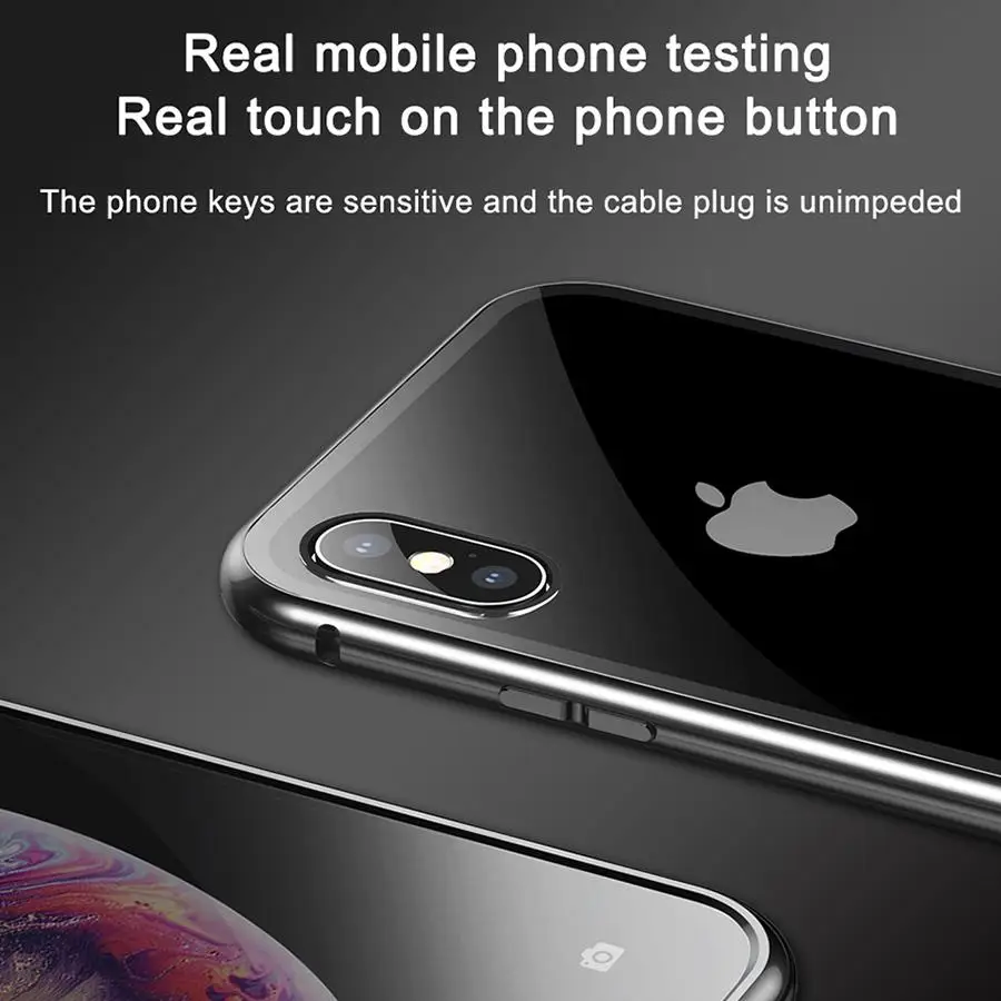 Floveme Магнитный адсорбционный металлический чехол для телефона iPhone 11 8 7 Plus X Чехол