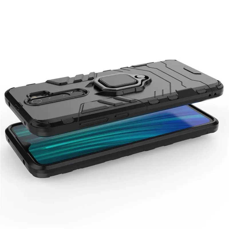 For Xiaomi Redmi Note 8 Pro Case Luxury Armor Magnetic Metal Ring Soft Silicone Case for Redmi Note8 Pro Car Holder Stand Cover