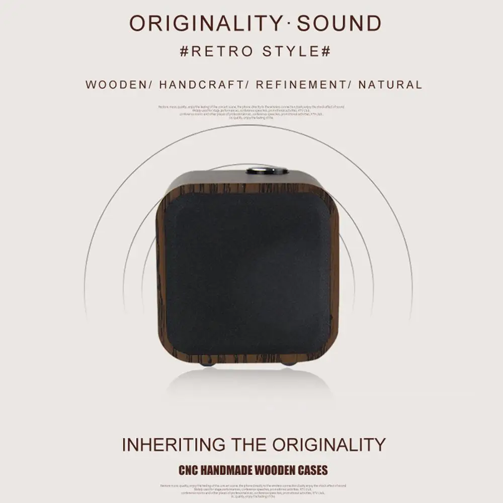 

Bluetooth-Колонка Smalody портативная, Hi-Fi, деревянный сабвуфер