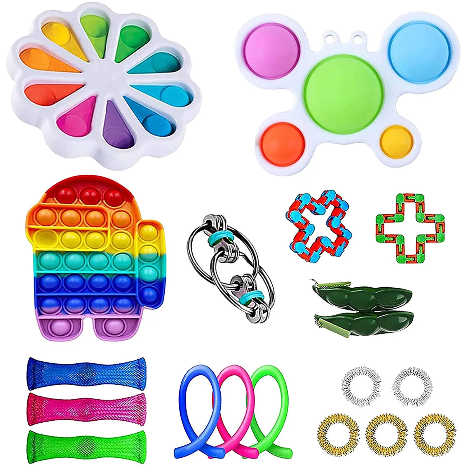 Juguete sensorial antiestr&eacute;s para ni&ntilde;os y adultos, juguete sensorial con burbuja de empuje, antiestr&eacute;s-1