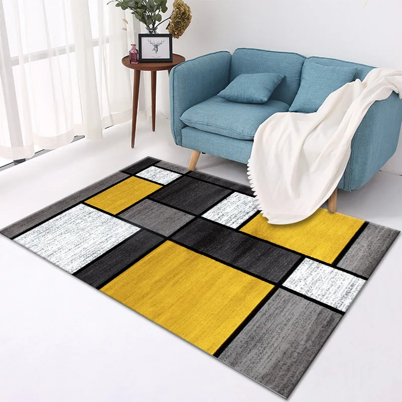 

Home Bedroom Decor Summer Carpets Floral Prints Modern Living Room Decoration Bed Bedside Blanket Area Rug Floor Protection Mat