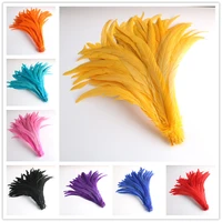 50pcs natural rooster tail feathers for crafts 30 35cm colorful cheap feather for decoration craft diy party props accessories