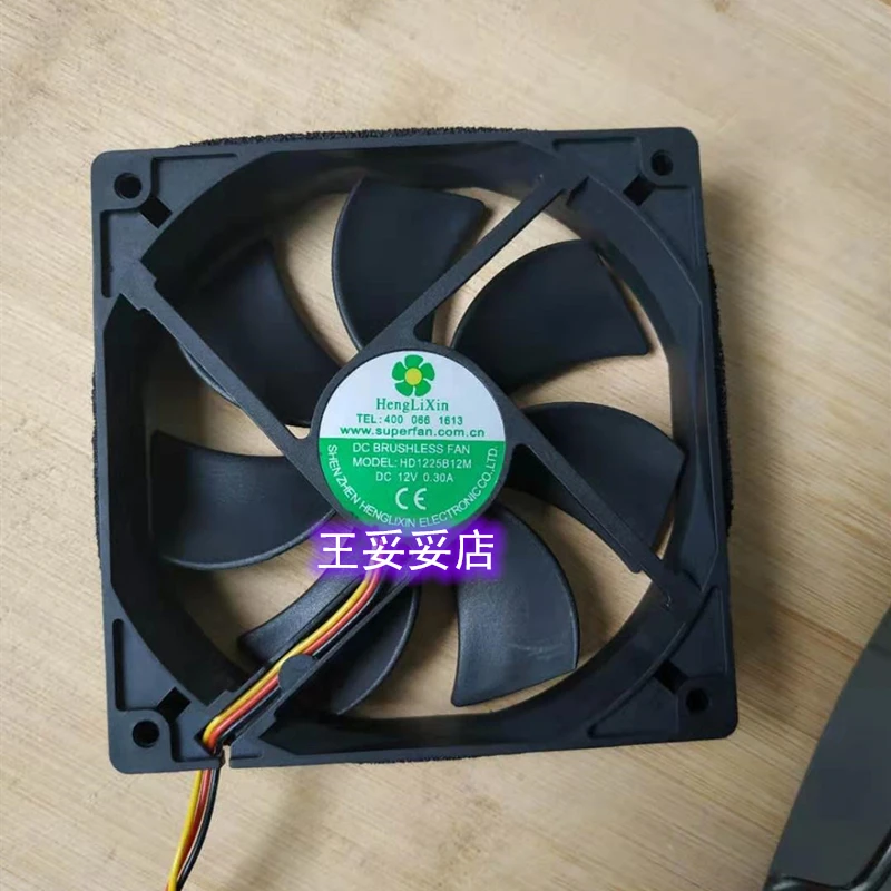 3-проводной охлаждающий вентилятор для сервера HLX HengLiXin HD1225B12M DC 12V 0.30A 120x120x25 мм