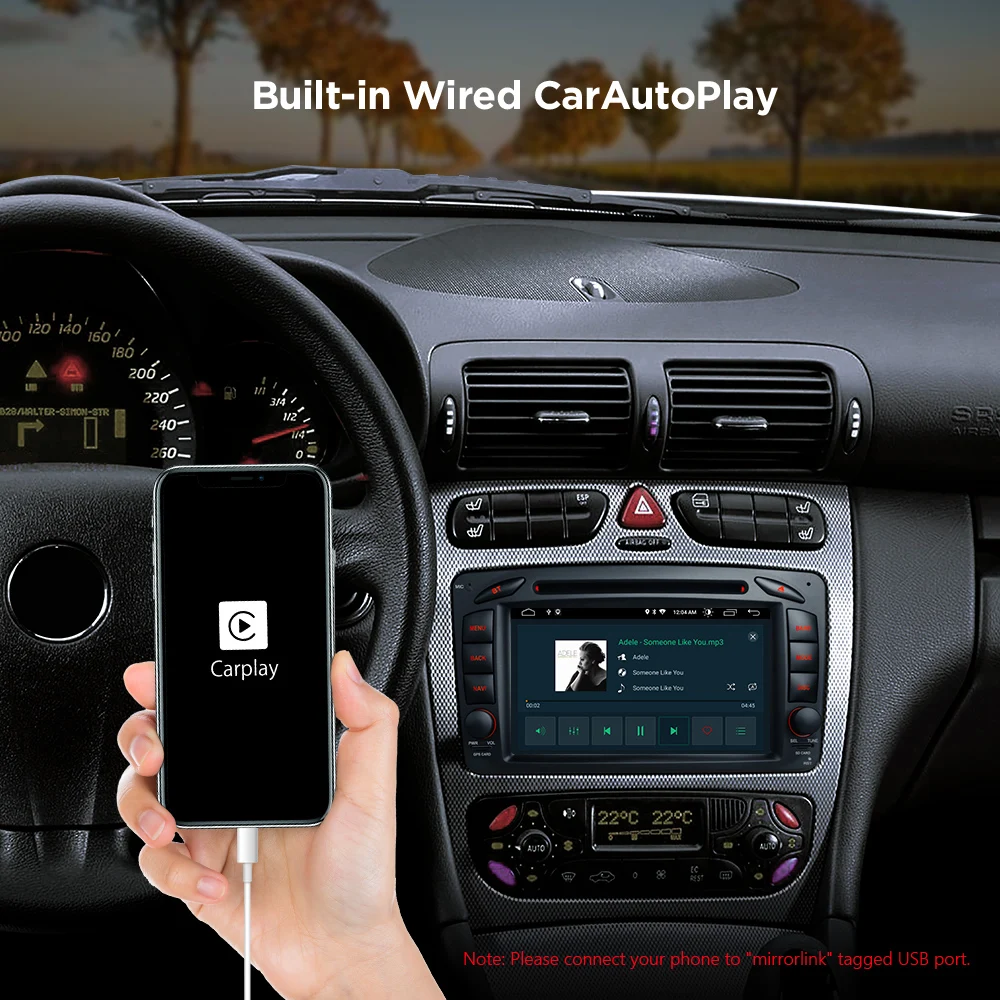 XTRONS 7 &quotандроид 10 0 автомобильный DVD плеер GPS для Mercedes Benz A W168 c класса W203 CLK класс W209