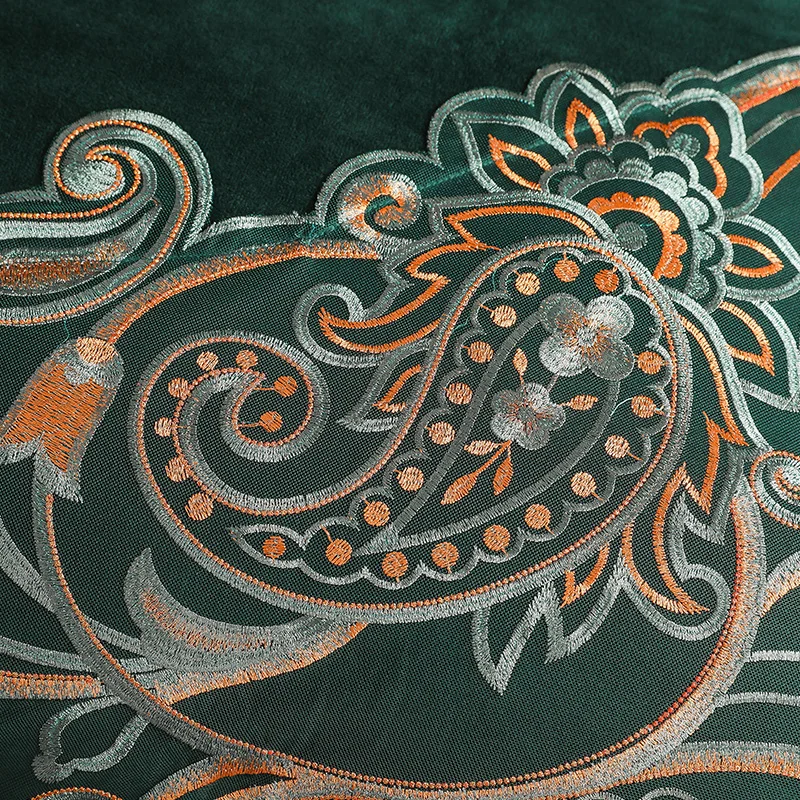 Зеленый коричневый бежевый серый роскошный зимний комплект постельного белья из