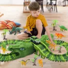153 шт., Детский набор гоночных треков Динозавров Юрского периода