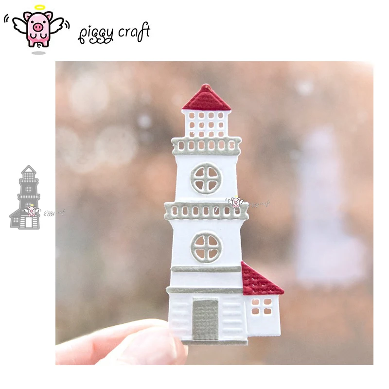 

Piggy Craft metal cutting dies cut die mold Lighthouse decoration Scrapbook paper craft knife mould blade punch stencils dies