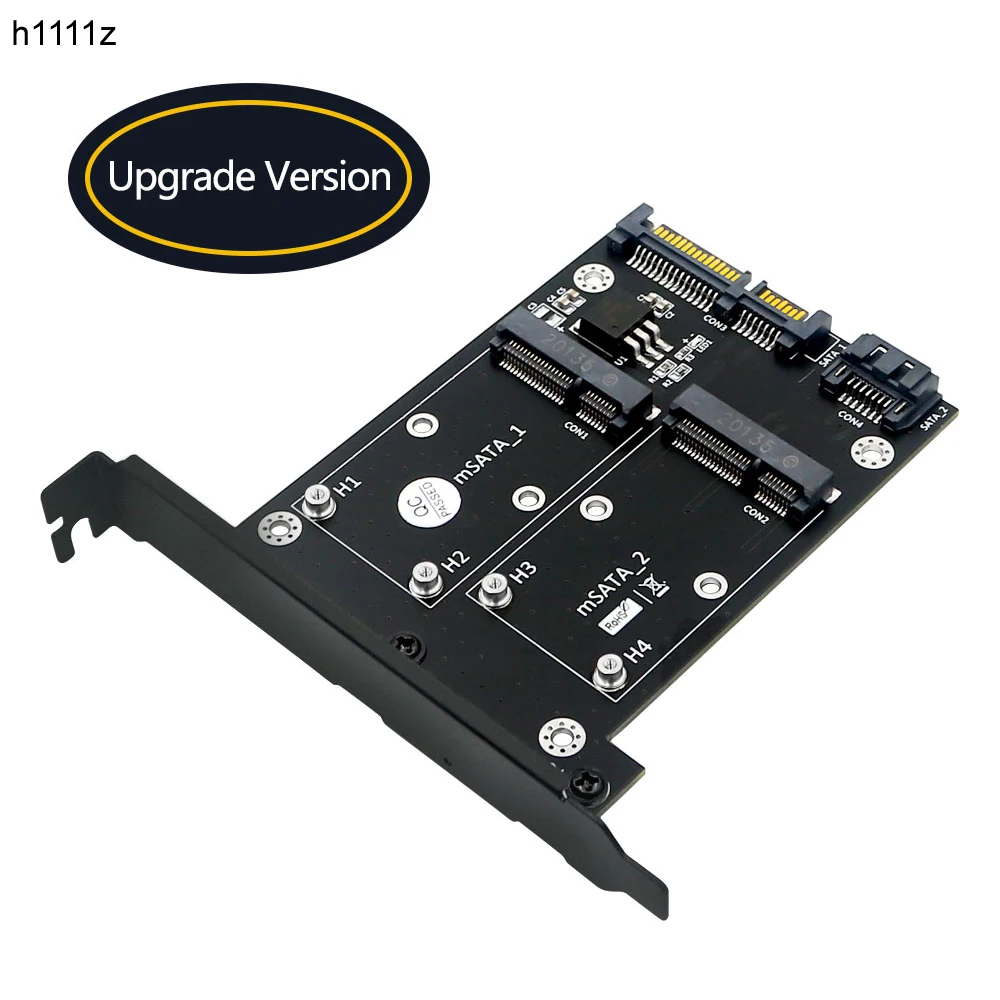 

Переходник mSATA SSD на SATA 3,0, переходник с двойным mSATA SSD на двойной SATA3 6 Гб, переходная карта с высоким кронштейном PCI Express для настольного ПК