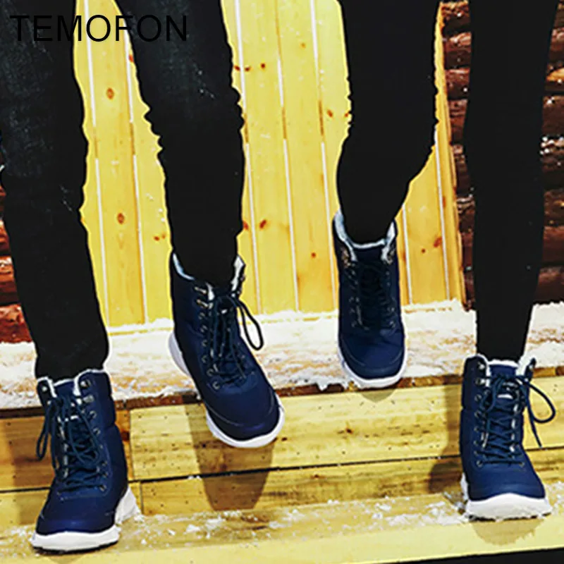 Теплые ботинки женская обувь большого размера зимние для снежной погоды женские