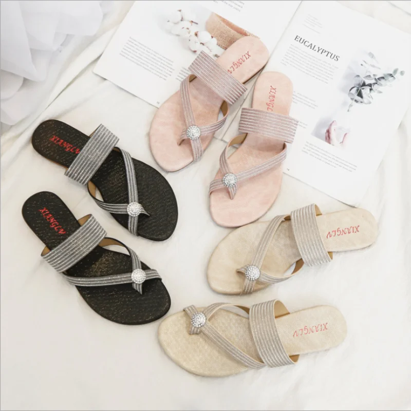 

CARP Summer women sandals slippers Female Vacation Beach Flat Bottom All-match Casual Fashion Roman Women's Slippers XM061