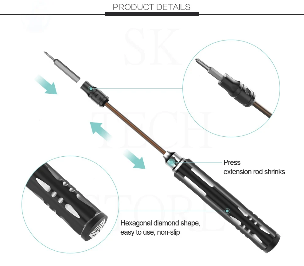 BST-8931 25 In 1 Gift Mini Screwdriver Set With Premium Quality Aluminum Case High Quality Precision Screwdriver Set