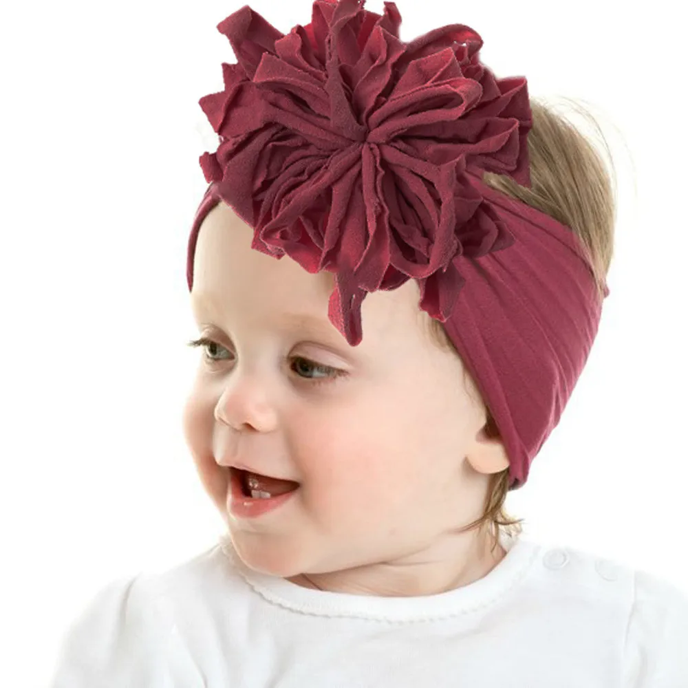 

2021 Baby Girl Headbands Knotted Bows Kids Newborn Flower Nylon Hairband For Girls Turban Haarband Toddler Baby Hair Accessories