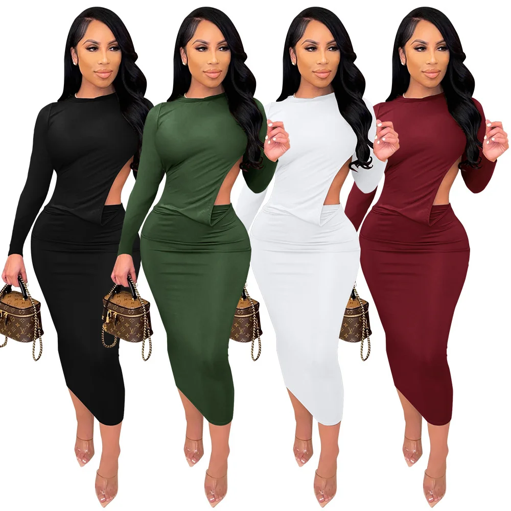 

Women's Sexy Backless Nightclub Long Sleeve Party Dress