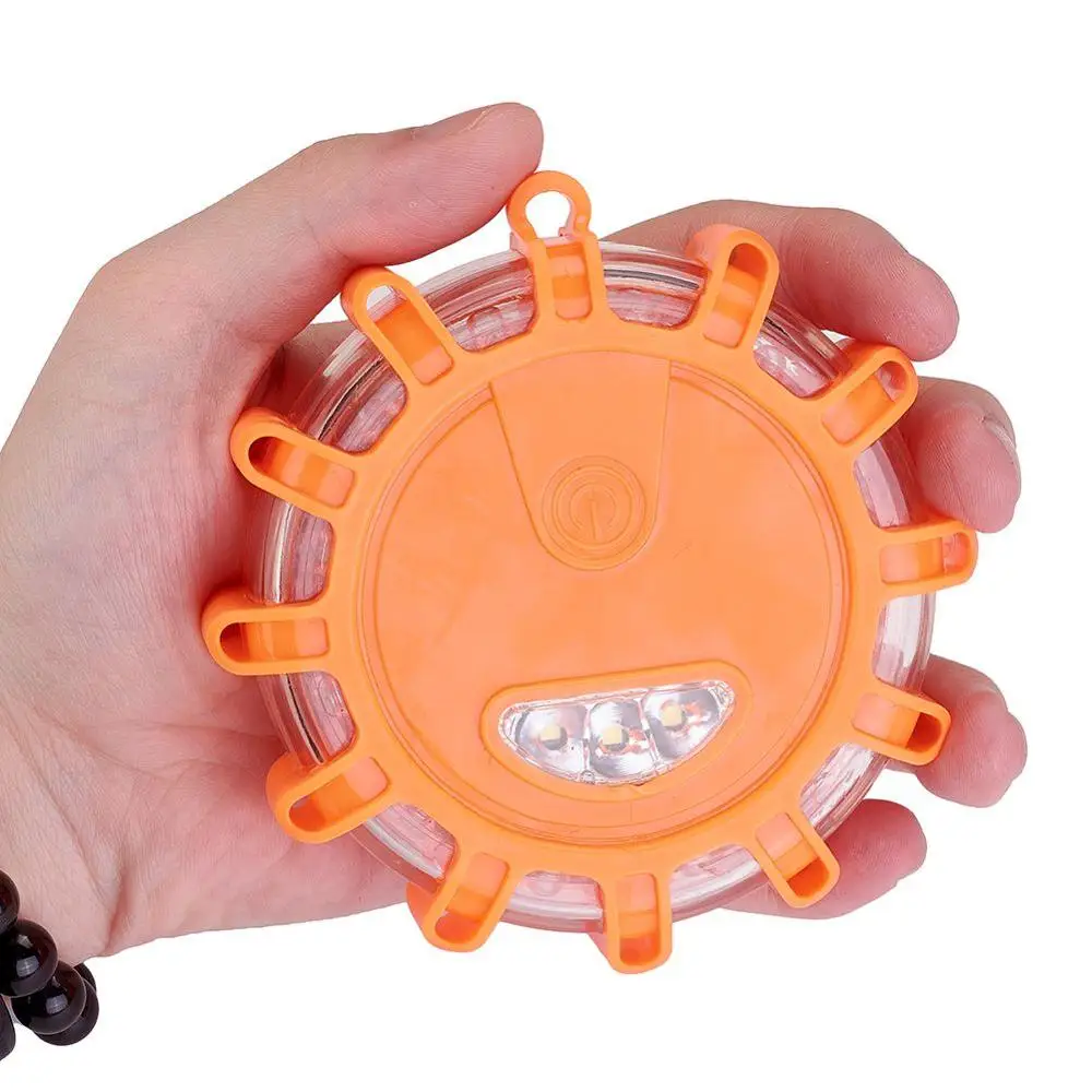 

3pcs/set Car Emergency Strobe Flashing Warning Light Roof Road Safety Lamp Roadside Orange Magnetic Base Light