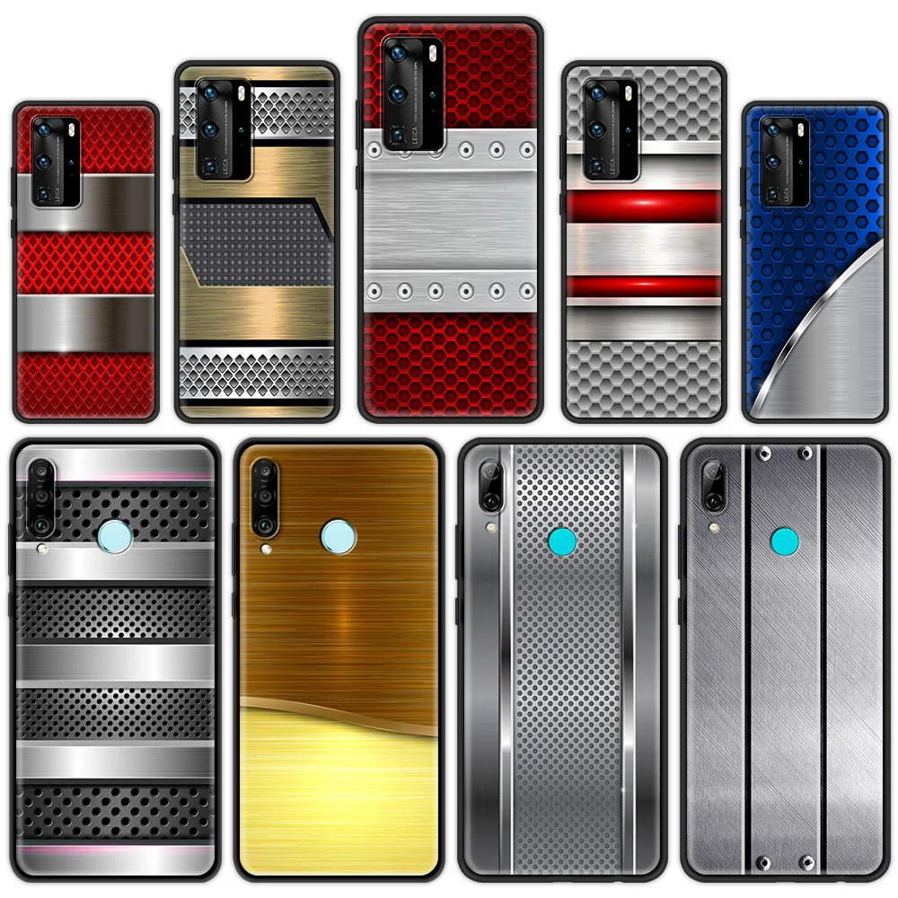 

Brushed Metal Picture Silicone Soft Case for Huawei P30 P20 P10 Pro P20 Lite P40 Pro Plus P Smart Z 2021 Luxury Phone Coque